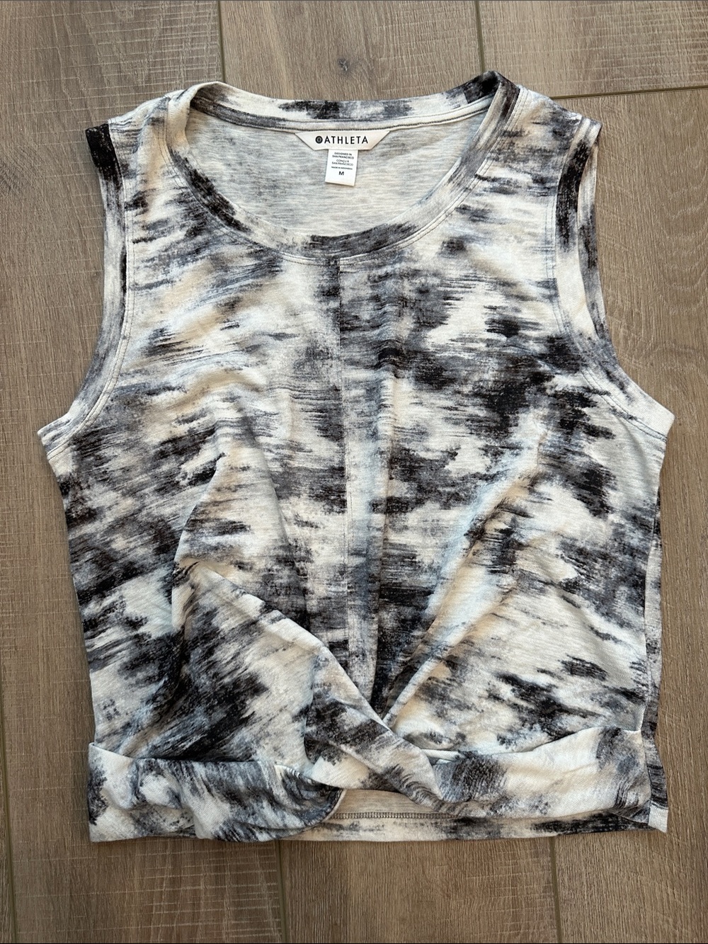 Athleta Black & White Twist-Front Tank